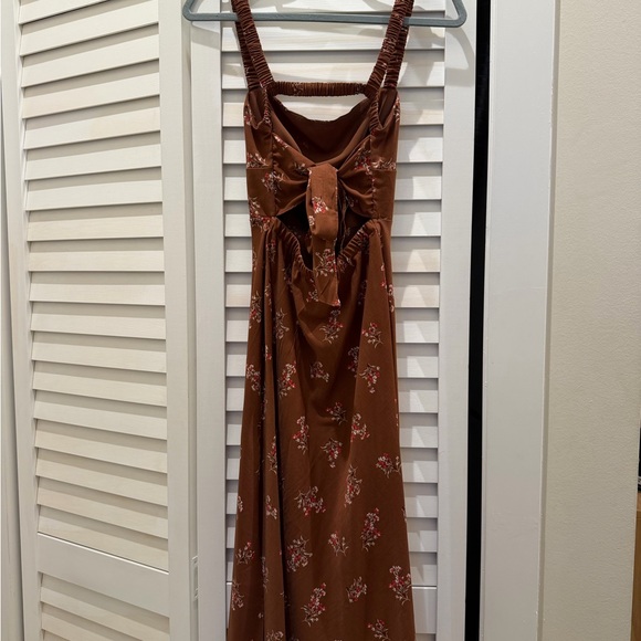 Abercrombie & Fitch Brown Floral Maxi Dress - Picture 2 of 3